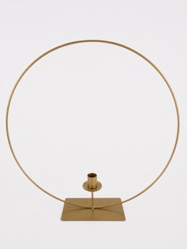 Ring op Voet met Kaarsenhouder 40 cm Goud