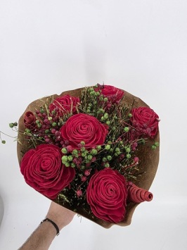 Shola Flower Boeket 50 cm Rood