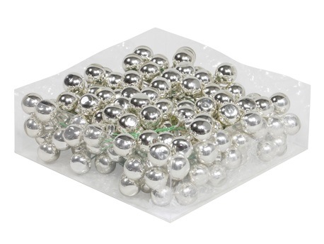 Christmas balls in glass 20 mm 144 pcs. silver shiny