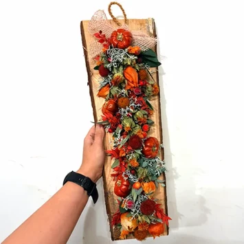 Toef op plank - herfstdeco - Carlein - Bloemschikmateriaal - Dentergem
