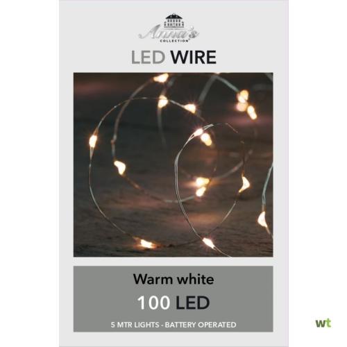 Warm white LED lights  100 p.