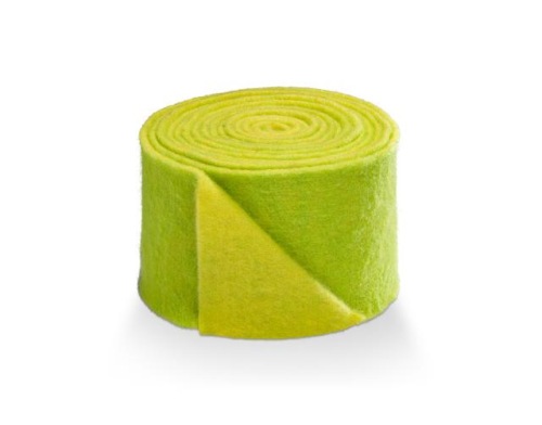 Filz zweifarbig breite 7.5 cm L= 5 m lime-gelb (GU33GE09)